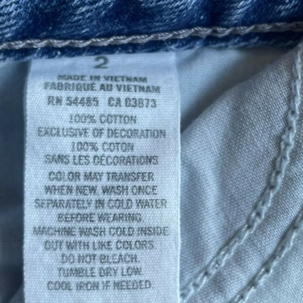 American Eagle Sz 2 Womens Denim Distressed Destructed Denim Shorts Light Wash - Picture 8 of 10